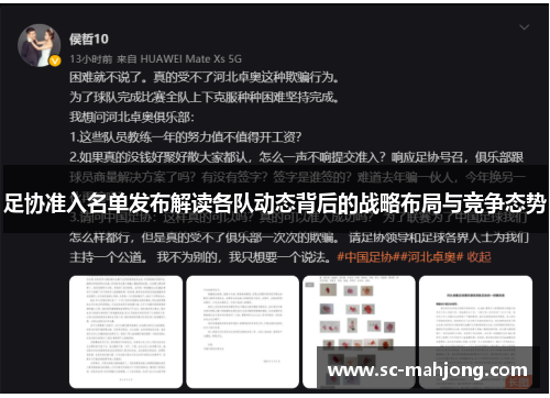 足协准入名单发布解读各队动态背后的战略布局与竞争态势